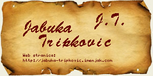 Jabuka Tripković vizit kartica